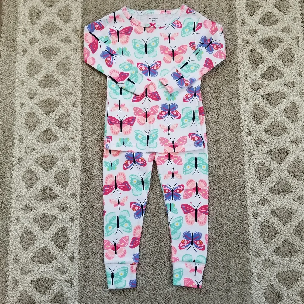Carter's 4 Piece Pajamas Butterfly New